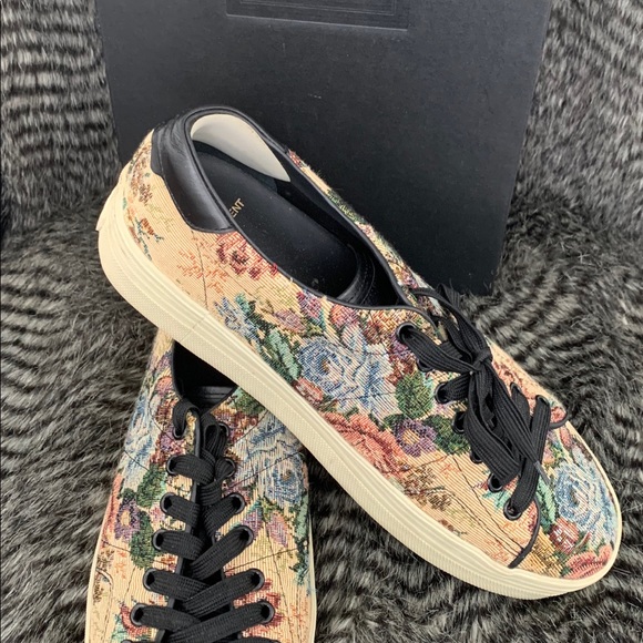 YSL SAINT LAURENT Court Classic Floral sneakers 41 - Picture 2 of 8